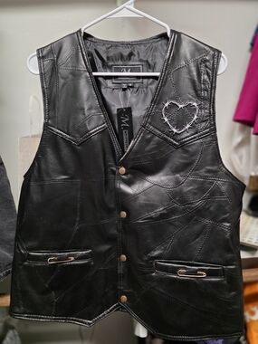 Custom Vintage M Collection Leather Vest W/ Tags